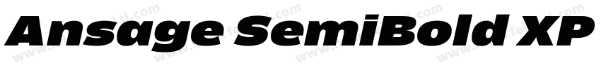 Ansage SemiBold XP Italic字体转换